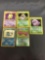 5 Card Lot of Vintage Pokemon Holofoil Rare Trading Cards from Huge Collection