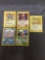 5 Card Lot of Vintage Pokemon Holofoil Rare Trading Cards from Huge Collection