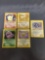 5 Card Lot of Vintage Pokemon Holofoil Rare Trading Cards from Huge Collection