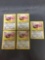 5 Card Lot of Pokemon Jungle EEVEE Trading Cards from Collection