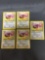 5 Card Lot of Pokemon Jungle EEVEE Trading Cards from Collection