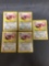 5 Card Lot of Pokemon Jungle EEVEE Trading Cards from Collection
