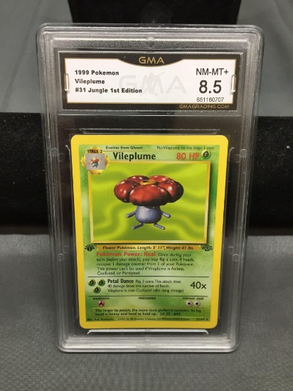 GMA Graded 1999 Pokemon Jungle 1st Edition VILEPLUME Trading Card - NM-MT+ 8.5