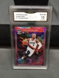 GMA Graded 2018-19 Donruss Optic Pink Hyper Prizm DAMIAN LILLARD Blazers Basketball Card - GEM MINT