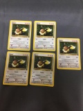 5 Card Lot of Pokemon Team Rocket EEVEE Trading Cards from Collection