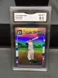 GMA Graded 2017 Donruss Optic Prizm Silver DUKE SNIDER Dodgers Baseball Card - NM-MT+ 8.5