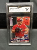 GMA Graded 2019 Topps Opening Day 150 Years of Fun MIKE TROUT Angels Baseball Card - GEM MINT 10