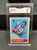 GMA Graded 1968 Topps #193 LANCE ALWORTH Chargers Vintage Football Card - EX-NM 6