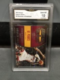 GMA Graded 2014-15 Hoops Moments of Greatness LEBRON JAMES Heat Basketball Card - GEM MINT 10