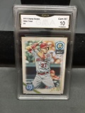 GMA Graded 2018 Topps Gypsy Queen MIKE TROUT Angels Baseball Card - GEM MINT 10