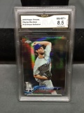 GMA Graded 2018 Topps Chrome Prism Refractor CLAYTON KERSHAW Dodgers Baseball Card - NM-MT+ 8.5