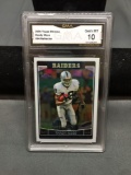 GMA Graded 2006 Topps Chrome Refractor RANDY MOSS Raiders Football Card - GEM MINT 10