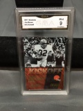 GMA Graded 2017 Absolute Kickoff JIM BROWN Browns Insert Football Card - MINT 9