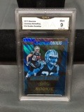 GMA Graded 2017 Absolute Rookie Roundup CHRISTIAN MCCAFFREY Panthers ROOKIE Football Card - MINT 9