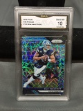 GMA Graded 2018 Panini Prizm Blue Lazer Prizm DAK PRESCOTT Cowboys Football Card - GEM MINT 10