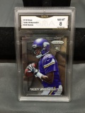 GMA Graded 2014 Panini Prizm TEDDY BRIDGEWATER Vikings Panthers ROOKIE Football Card - NM-MT 8