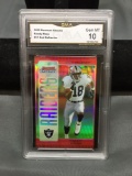 GMA Graded 2005 Bowman Chrome Red Refractor RANDY MOSS Raiders FOOTBALL Card - GEM MINT 10