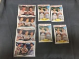 8 Card Lot of 1960 Topps Vintage Baseball Cards - Multi-Player Cards and More