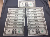 50 Count Lot of UNCIRCULATED 1985 United States Washington $1 Green Seal Bills - CONSECUTIVE - $50