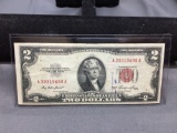 1953 United States Jefferson $2 Red Seal Bill Currency Note from Estate