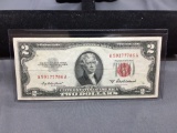 1953-A United States Jefferson $2 Red Seal Bill Currency Note from Estate