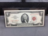 1963 United States Jefferson $2 Red Seal Bill Currency Note from Estate