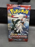 Factory Sealed Pokemon SUN & MOON CRIMSON INVASION 10 Card Booster Pack