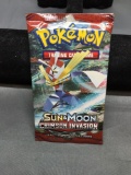 Factory Sealed Pokemon SUN & MOON CRIMSON INVASION 10 Card Booster Pack