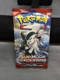 Factory Sealed Pokemon SUN & MOON CRIMSON INVASION 10 Card Booster Pack