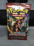 Factory Sealed Pokemon SUN & MOON CRIMSON INVASION 10 Card Booster Pack