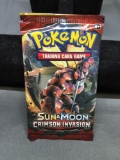 Factory Sealed Pokemon SUN & MOON CRIMSON INVASION 10 Card Booster Pack