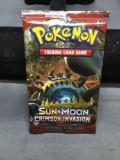 Factory Sealed Pokemon SUN & MOON CRIMSON INVASION 10 Card Booster Pack