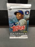 Factory Sealed 2015 Topps Baseball Series 1 10 Card Pack from Hobby Box