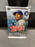 Factory Sealed 2015 Topps Baseball Series 1 10 Card Pack from Hobby Box