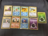 9 Count Lot of Vintage Pokemon Base Set 1st Edition Trading Cards - WOW from Estate