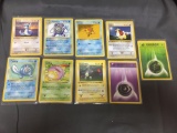 9 Count Lot of Vintage Pokemon Base Set 1st Edition Trading Cards - WOW from Estate