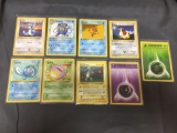 9 Count Lot of Vintage Pokemon Base Set 1st Edition Trading Cards - WOW from Estate