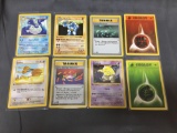 9 Count Lot of Vintage Pokemon Base Set 1st Edition Trading Cards - WOW from Estate