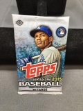 Factory Sealed 2015 Topps Baseball Series 1 10 Card Pack from Hobby Box
