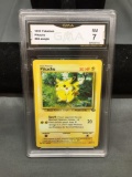 GMA Graded 1999 Pokemon Jungle PIKACHU Trading Card - NM 7
