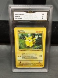 GMA Graded 1999 Pokemon Jungle PIKACHU Trading Card - NM 7