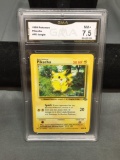 GMA Graded 1999 Pokemon Jungle PIKACHU Trading Card - NM+ 7.5