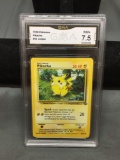 GMA Graded 1999 Pokemon Jungle PIKACHU Trading Card - NM+ 7.5