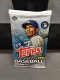 Factory Sealed 2015 Topps Baseball Series 1 10 Card Pack from Hobby Box