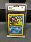 GMA Graded 1999 Pokemon Fossil 1st Edition TENTACRUEL Trading Card - NM 7