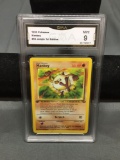 GMA Graded 1999 Pokemon Jungle 1st Edition MANKEY Trading Card - MINT 9