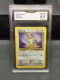 GMA Graded 1999 Pokemon Jungle MEOWTH Trading Card -NM-MT+ 8.5