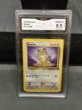 GMA Graded 1999 Pokemon Jungle MEOWTH Trading Card -NM-MT+ 8.5