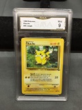 GMA Graded 1999 Pokemon Jungle PIKACHU Trading Card - MINT 9