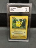 GMA Graded 1999 Pokemon Jungle PIKACHU Trading Card - MINT 9